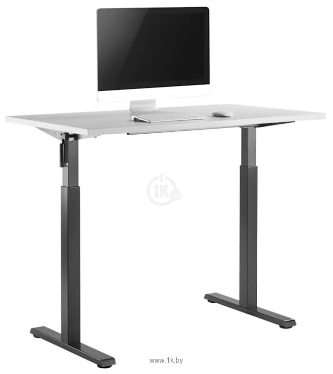 Фотографии ErgoSmart Manual Desk Compact (черный/бетон)