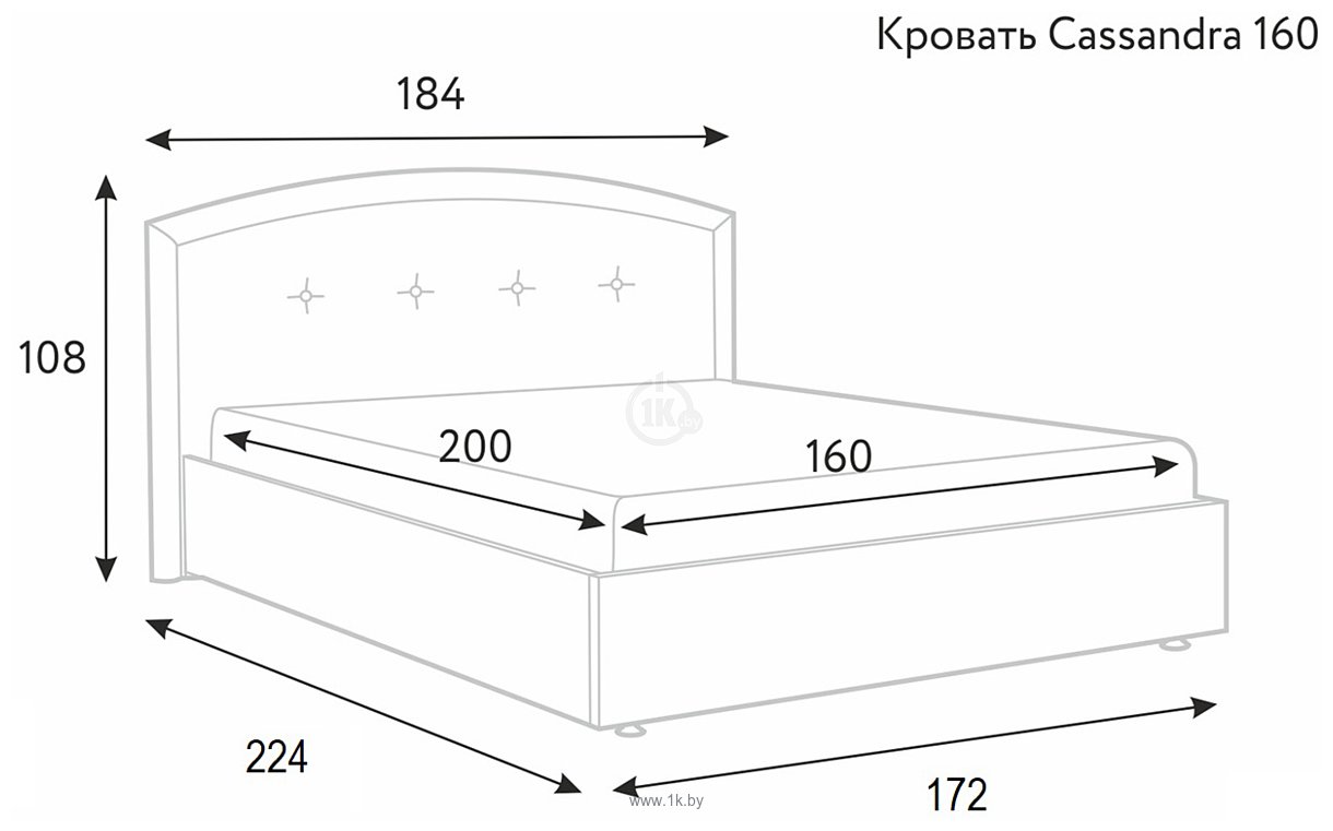 Фотографии Askona Cassandra 160x200 (с подъемным механизмом, голубой)