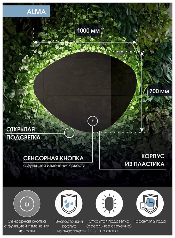 Фотографии Континент  Alma Led 100x70