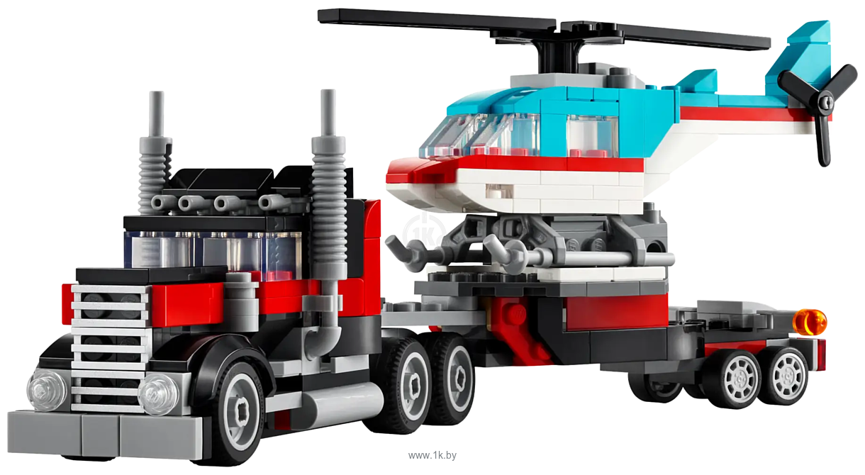 Фотографии LEGO Creator 31146 Грузовик-платформа с вертолетом 3в1