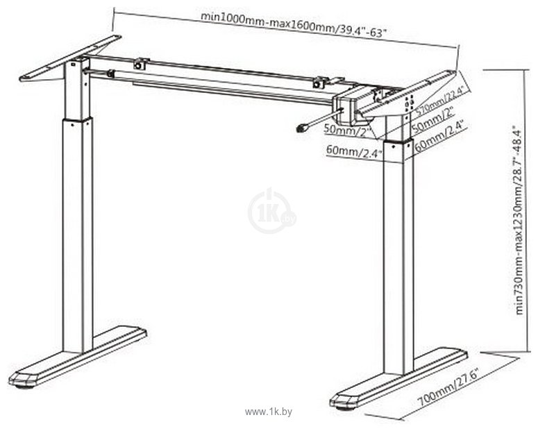 Фотографии ErgoSmart Electric Desk (белый)