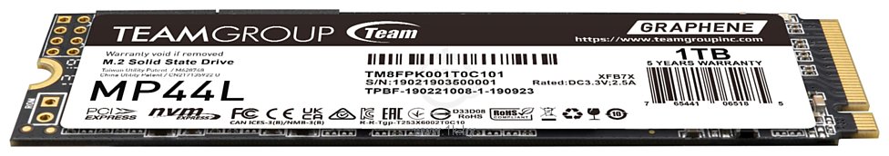 Фотографии Team MP44L 1TB TM8FPK001T0C101