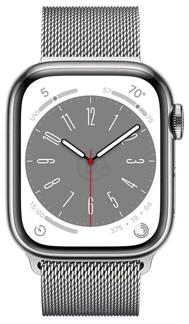 Фотографии Apple Watch Series 8 41 мм (корпус из нержавеющей стали, металлический ремешок)