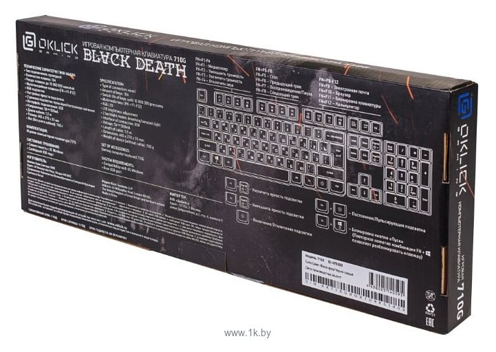 Фотографии Oklick 710G black DEATH black USB