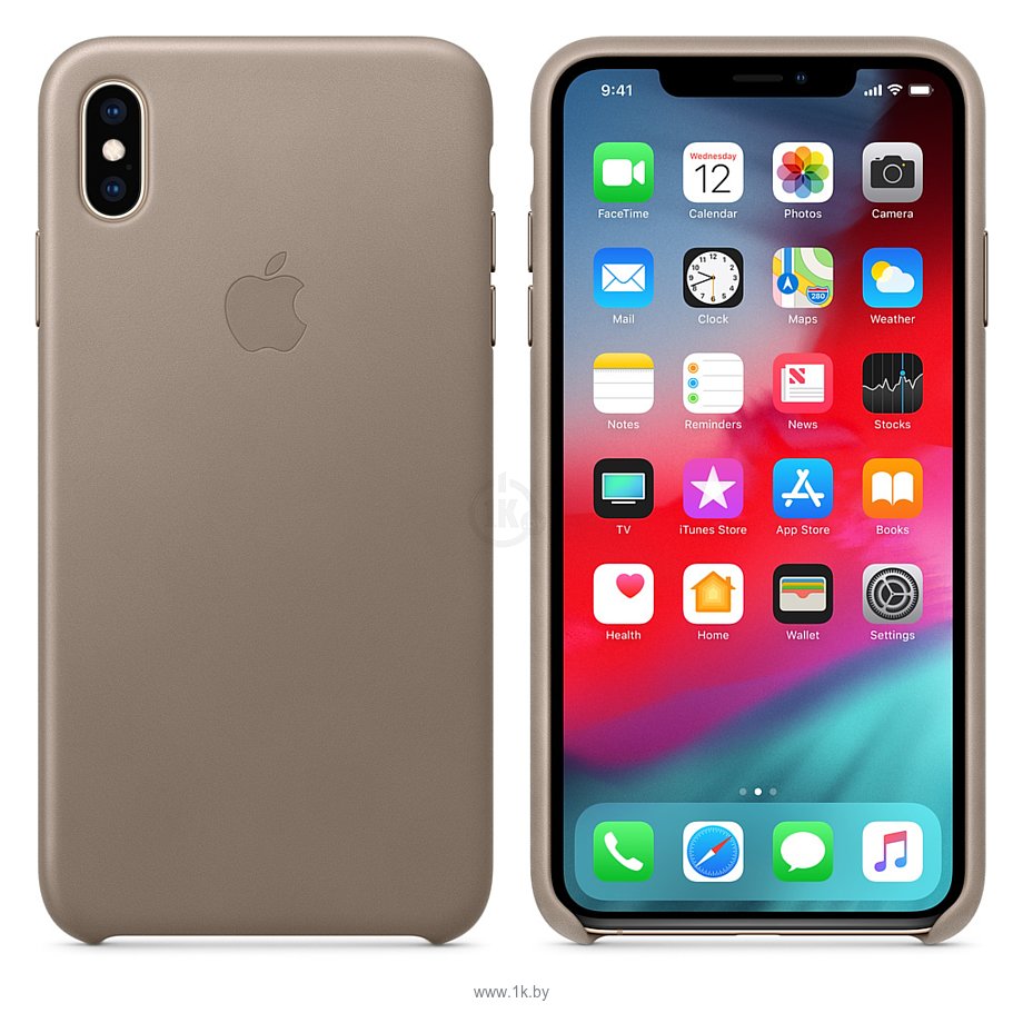 Фотографии Apple Leather Case для iPhone XS Max Taupe