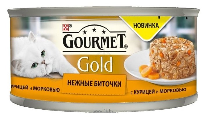 Фотографии Gourmet (0.085 кг) 1 шт. Gold Нежные биточки с Курицей и морковью