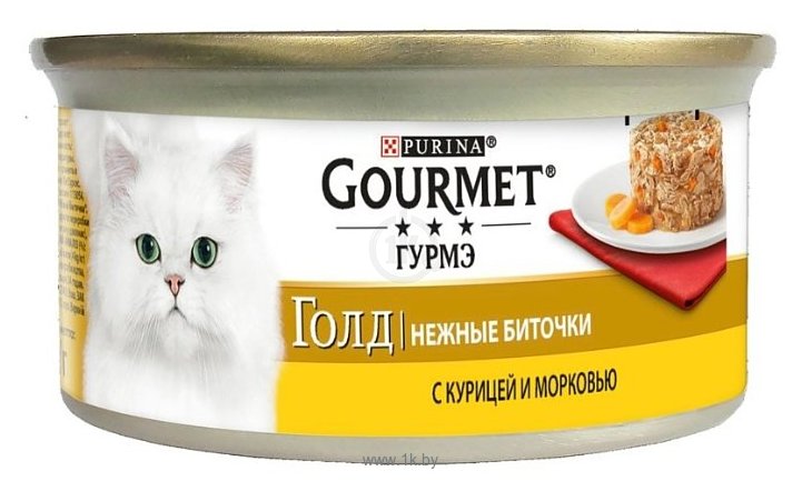 Фотографии Gourmet (0.085 кг) 1 шт. Gold Нежные биточки с Курицей и морковью