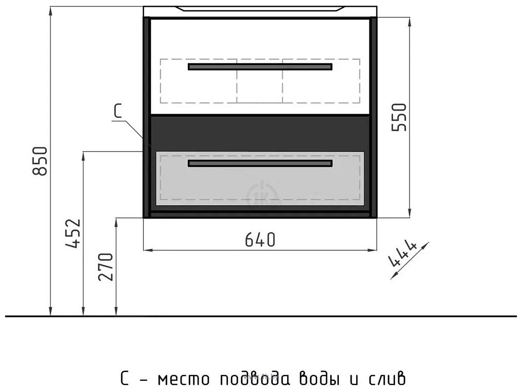 Фотографии Style Line Экзотик 65 2 ящика (подвесная)