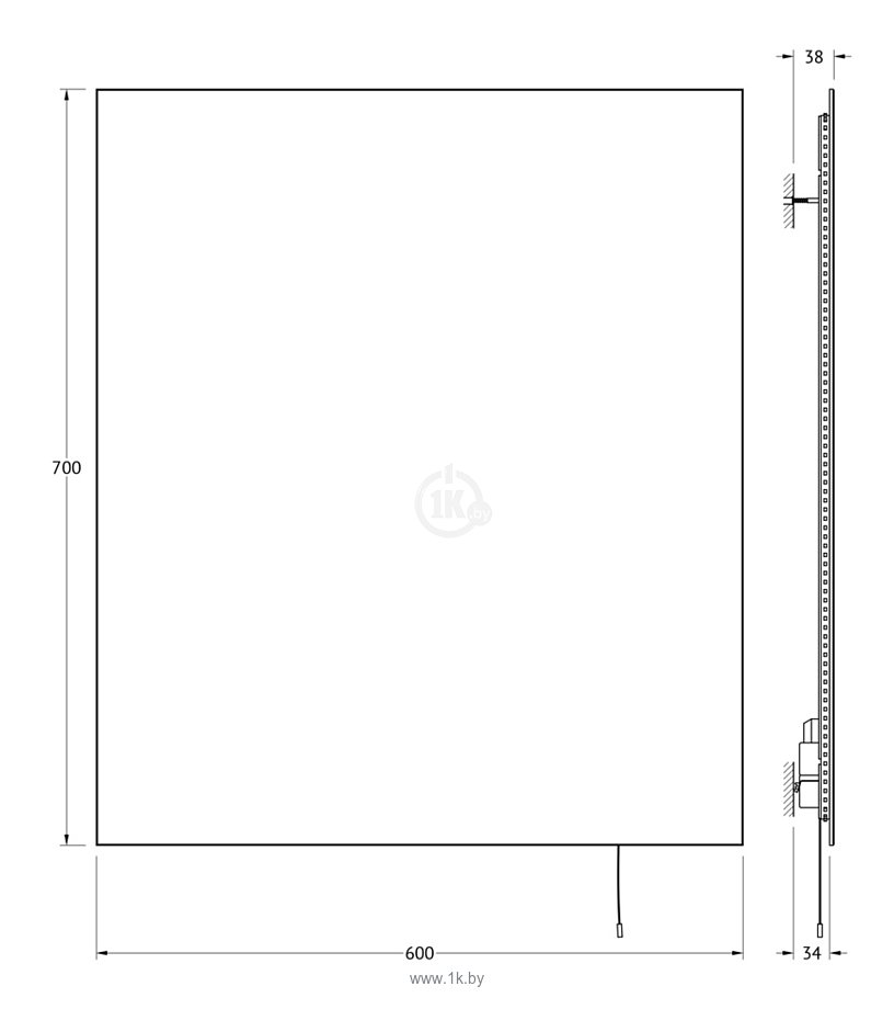 Фотографии Ellux Glow LED 60х70 (GLO-B1 9502)