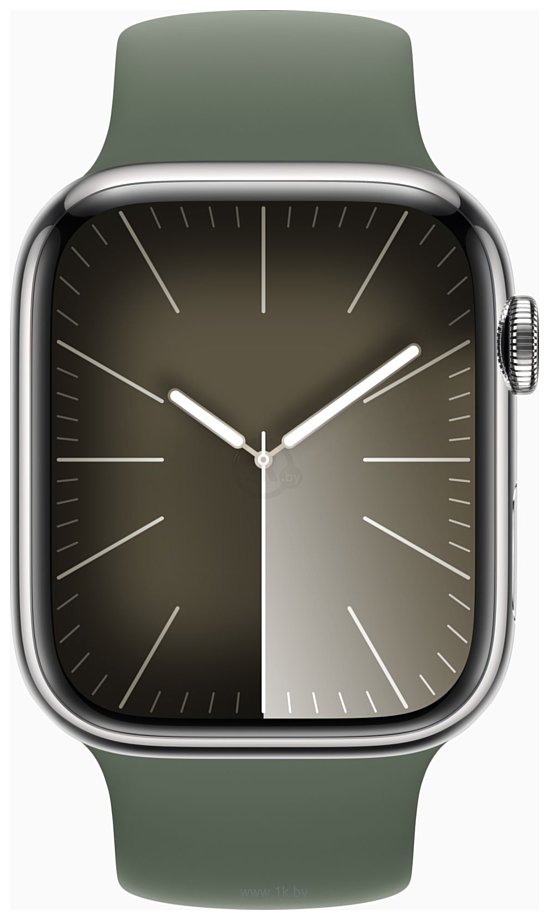 Фотографии Apple Watch Series 9 45 мм (стальной корпус, силиконовый ремешок M/L)