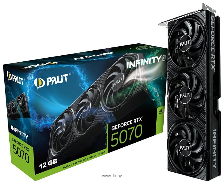 Фотографии Palit GeForce RTX 5070 Infinity 3 (NE75070019K9-GB2050S)