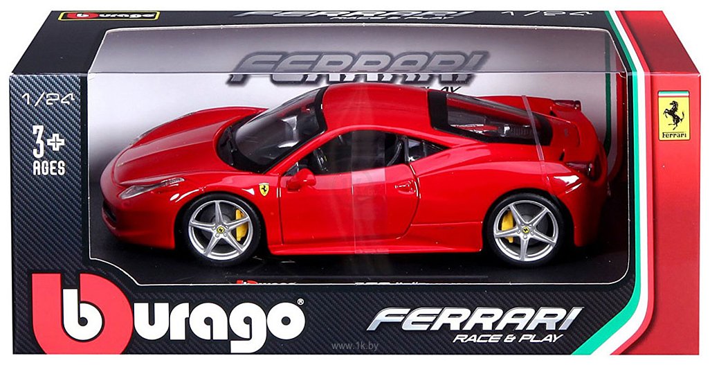 Фотографии Bburago Ferrari 458 Italia 18-26003 (красный)