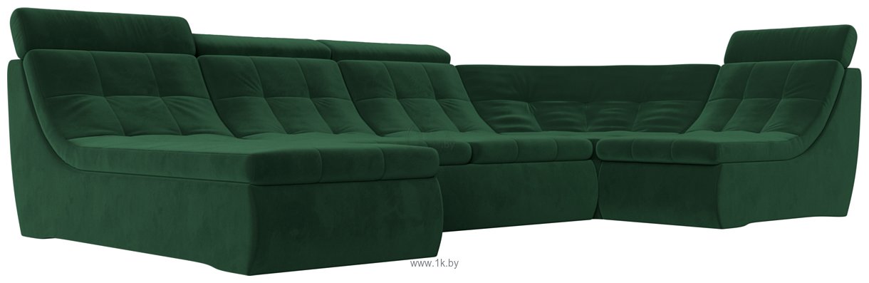 Фотографии Лига диванов Холидей люкс 105581 (велюр, зеленый)