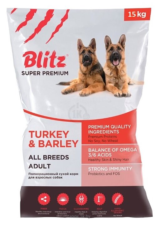 Фотографии Blitz Adult Dog Turkey & Barley All Breeds dry (15 кг)