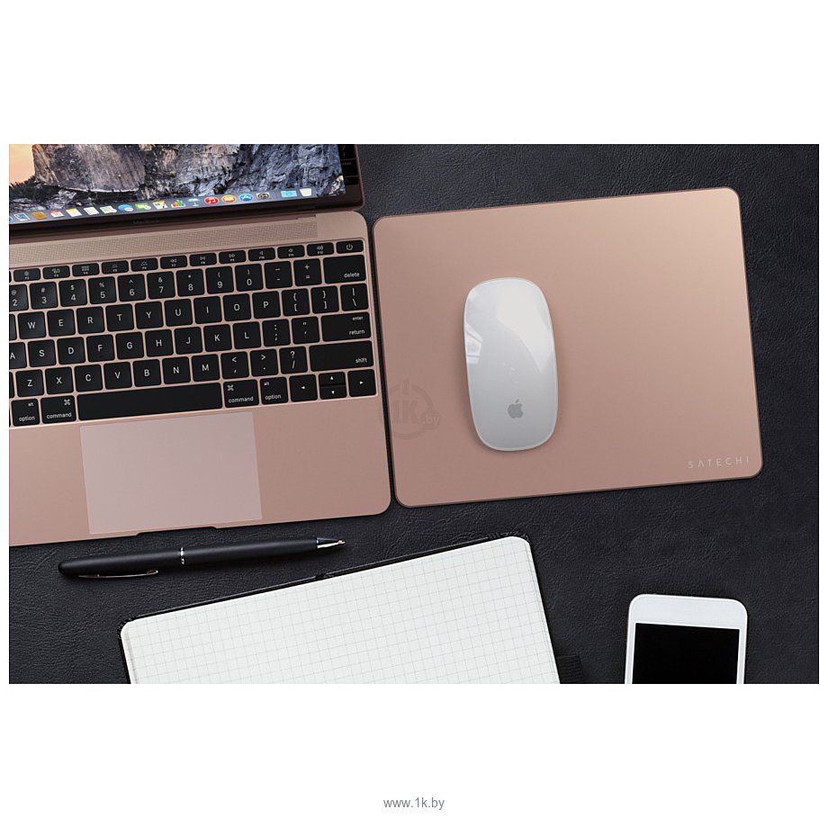 Фотографии Satechi Aluminum Mouse Pad (розовое золото)