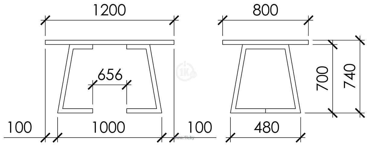 Фотографии Buro7 Уиллис 120 (с обзолом, дуб мореный/белый)