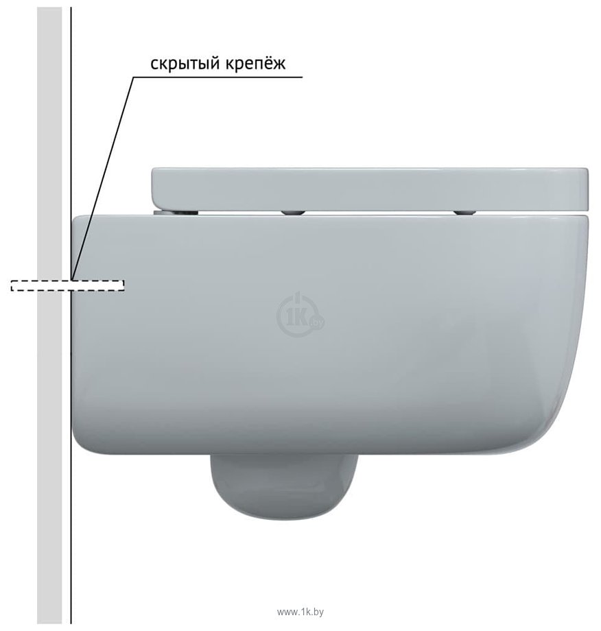 Фотографии Bocchi V-Tondo Rimless 1416-001-0129+A0301-001 (белый)