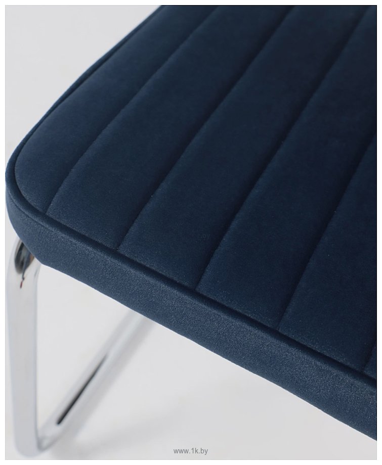 Фотографии AksHome Славия Люкс Kiton 707 (синий велюр/хром)