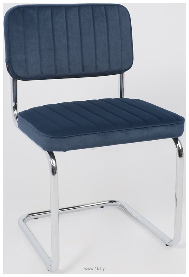 Фотографии AksHome Славия Люкс Kiton 707 (синий велюр/хром)