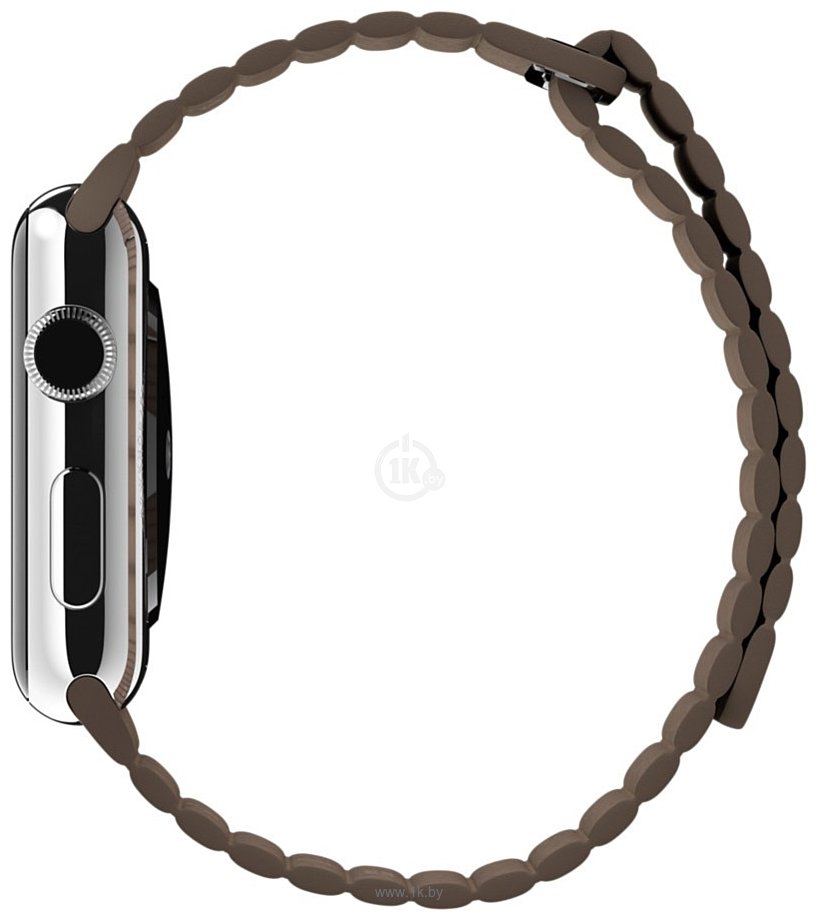Фотографии Apple кожаный 42 мм (светло-коричневый, размер M) (MJ522)