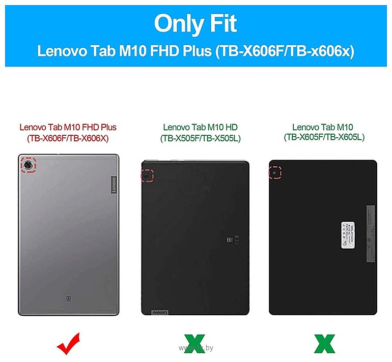 Фотографии JFK Smart Case для Lenovo Tab M10 FHD Plus 10.3 (черный)