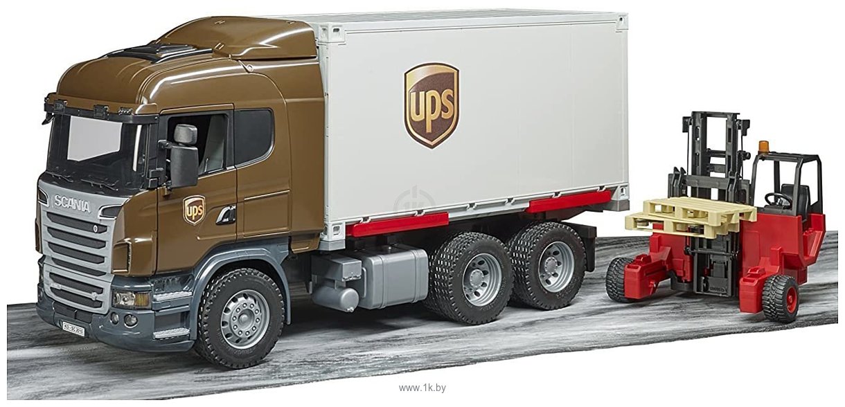Фотографии Bruder Scania R-Series UPS logistics truck 03581