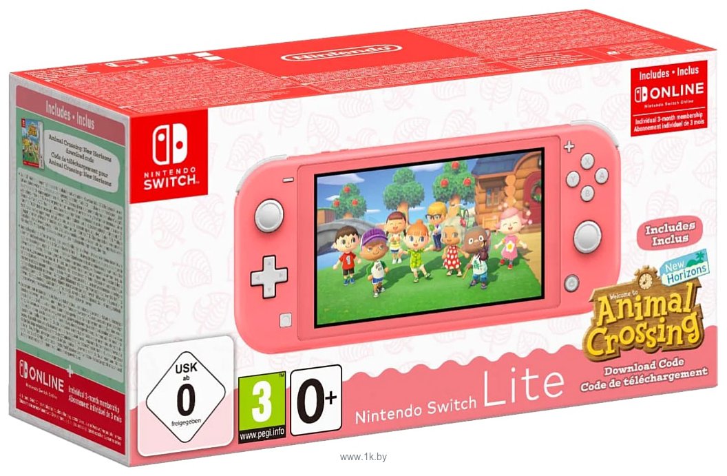 Фотографии Nintendo Switch Lite (коралловый) + Animal Crossing: New Horizons + 3 мес. NSO