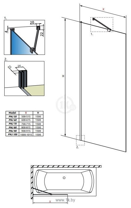 Фотографии Radaway Idea Black PNJ Frame 100