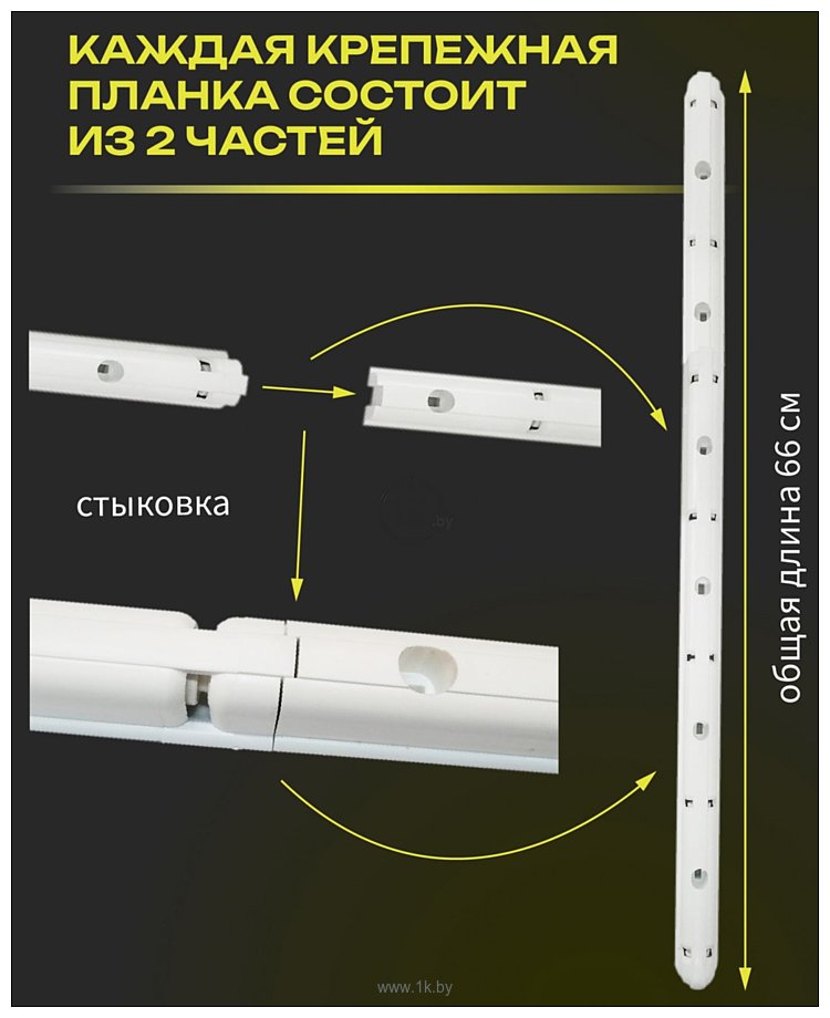 Фотографии Comfort Alumin Euro Premium потолочная 7 прутьев 270 см (алюминий/белый)