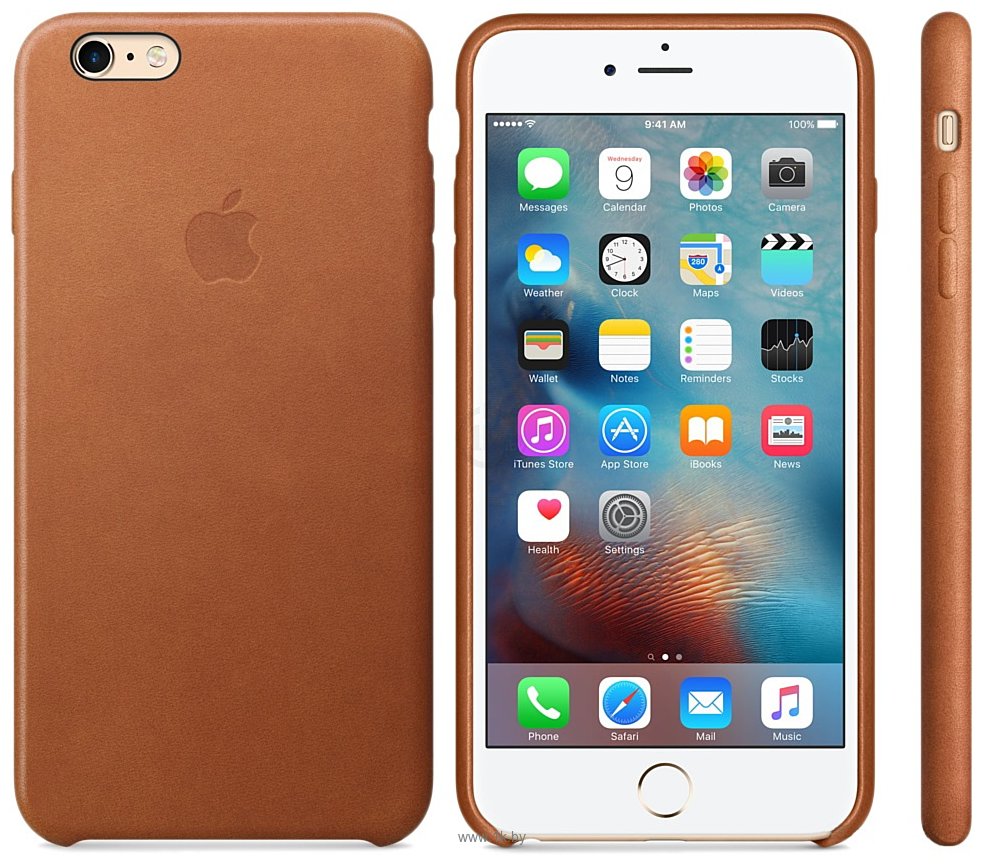 Фотографии Apple Leather Case для 6 Plus / 6s Plus Saddle Brown (MKXC2)