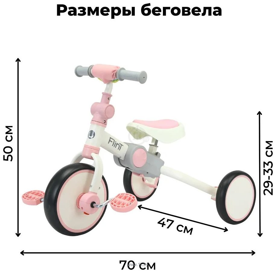 Фотографии Bubago Flint BG-FP-109-4 с ручкой (белый/розовый)