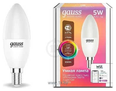 Фотографии Gauss Smart Home E14 5 Вт 2700-6500K (1190112)