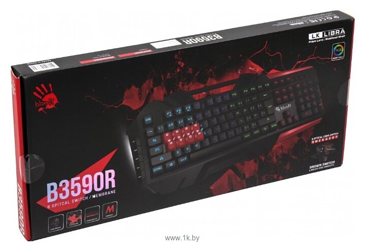 Фотографии A4Tech B3590R Gamer LED black-Red USB