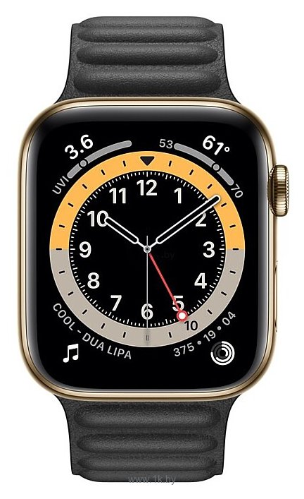 Фотографии Apple Watch Series 6 GPS + Cellular 44mm Stainless Steel Case with Leather Link