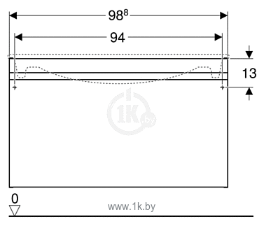 Фотографии Geberit Тумба Renova Plan 100 869500000 под умывальник 122200000 (белый)