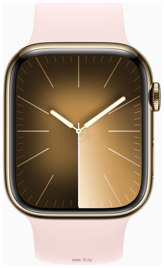 Фотографии Apple Watch Series 9 45 мм (стальной корпус, силиконовый ремешок S/M)