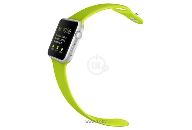 Фотографии Apple Watch Sport 42mm Silver with Green Sport Band (MJ3P2)