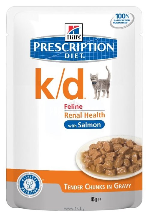 Фотографии Hill's (0.085 кг) 1 шт. Prescription Diet K/D Feline Tender Chunks in Gravy with Salmon