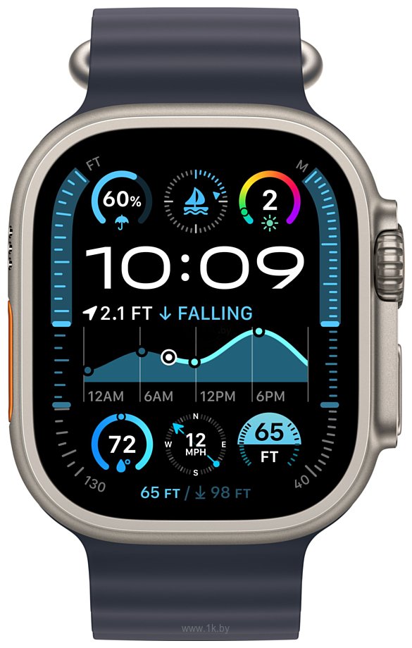Фотографии Apple Watch Ultra 2 LTE 49 мм (титановый корпус, ремешок из эластомера)