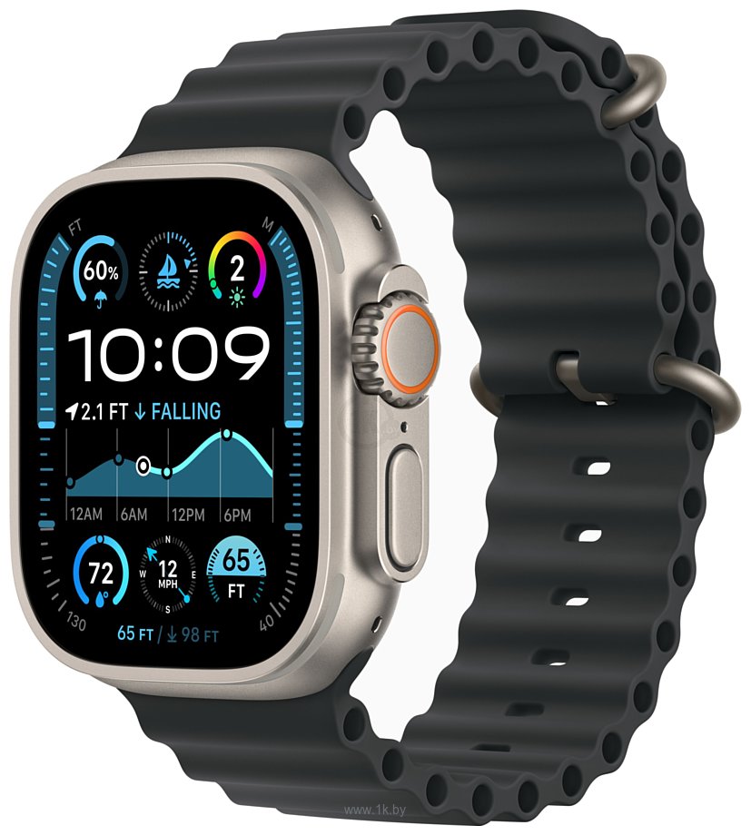 Фотографии Apple Watch Ultra 2 LTE 49 мм (титановый корпус, ремешок из эластомера)