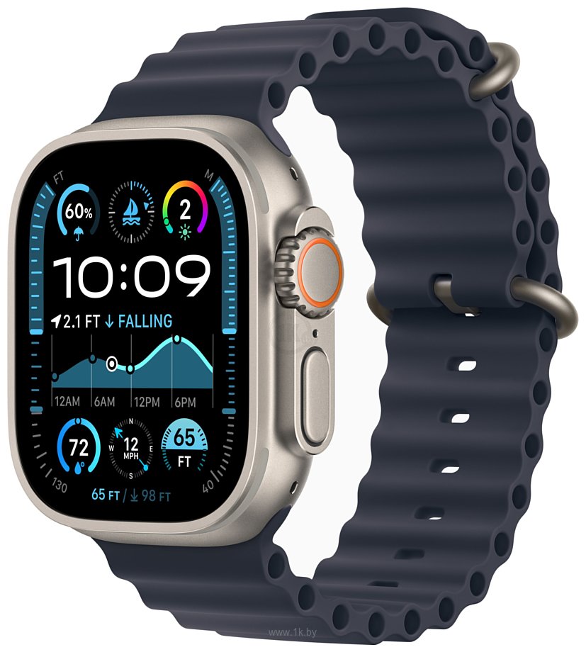 Фотографии Apple Watch Ultra 2 LTE 49 мм (титановый корпус, ремешок из эластомера)
