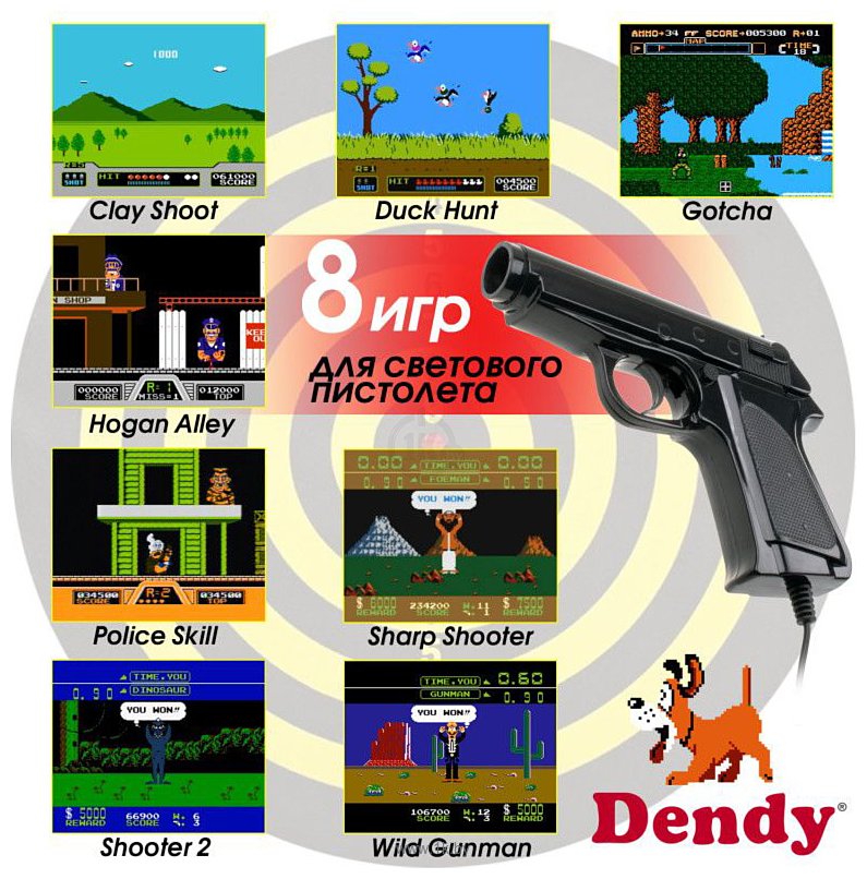 Фотографии Dendy Racer (300 игр + световой пистолет)