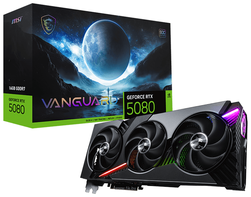 Фотографии MSI GeForce RTX 5080 16G Vanguard SOC