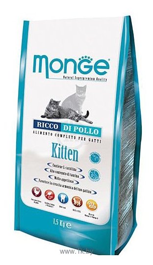 Фотографии Monge (1.5 кг) Cat Kitten – для котят с курицей и рисом