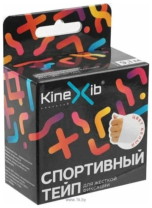 Фотографии Kinexib Спортивный жесткой фиксации 3.8 см x 9.1 м (белый)