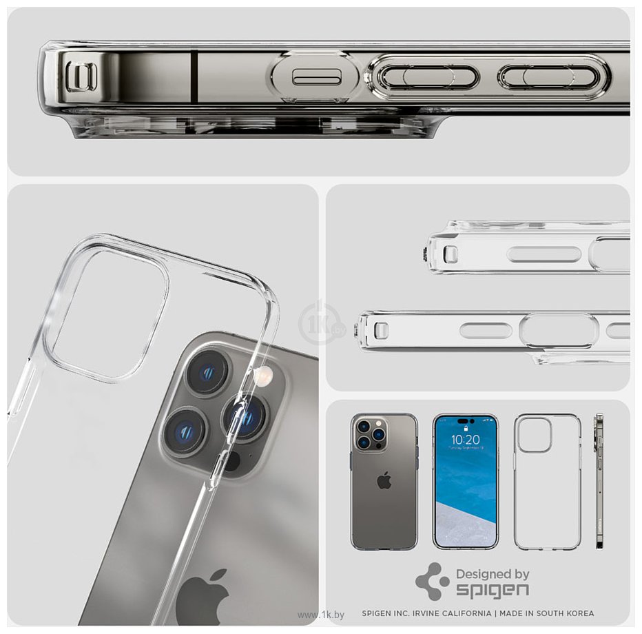 Фотографии Spigen Liquid Crystal iPhone 14 Pro Max Crystal Clear ACS04809 (прозрачный)