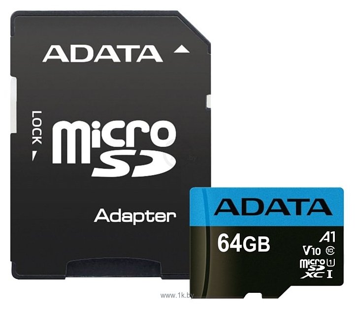 Фотографии ADATA Premier microSDXC UHS-I U1 V10 A1 Class10 64GB + SD adapter