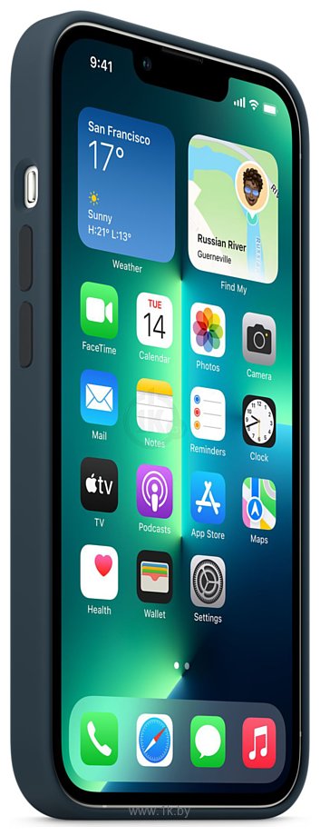 Фотографии Apple MagSafe Silicone Case для iPhone 13 Pro (синий омут)