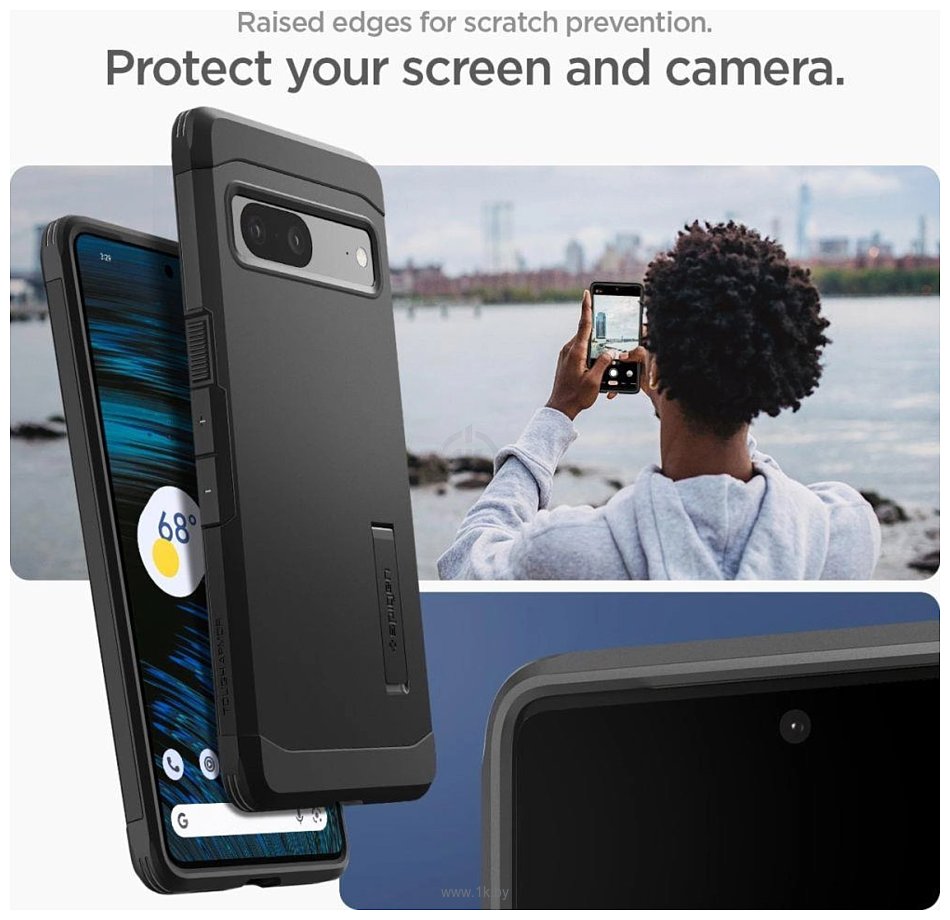 Фотографии Spigen Tough Armor для Pixel 7 ACS04701 (черный)