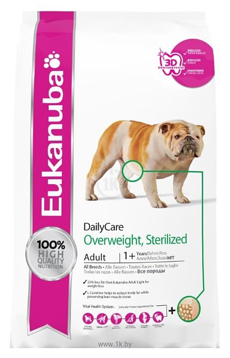 Фотографии Eukanuba (2.5 кг) Daily Care Adult Dry Dog Food Overweight Sterilised Chicken